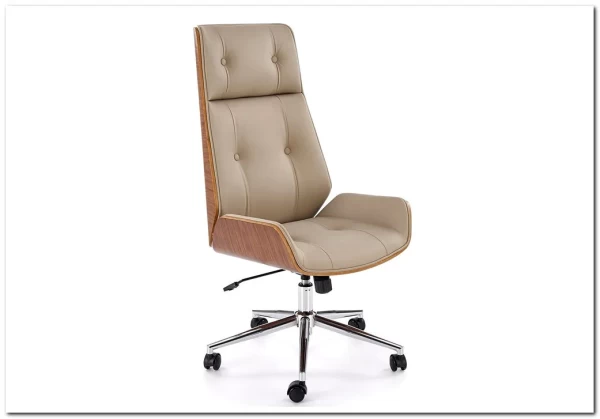 Кресло компьютерное HALMAR WEBSTER бежевый/орех