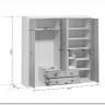 Купить Шкаф Koen SZF4D2S ясень снежный BRW с доставкой по России по цене производителя можно в магазине Другая мебель в Казани