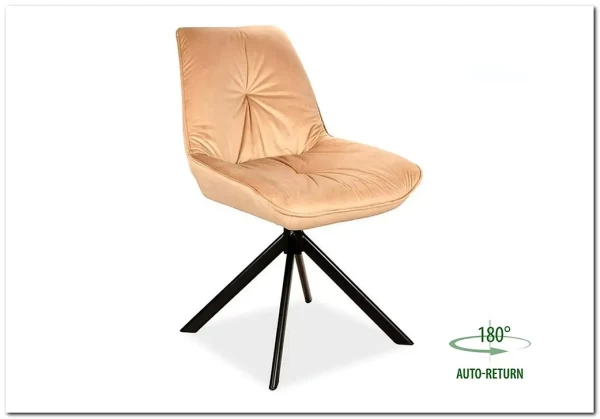 Стул кухонный Signal BOOGIE I Velvet Bluvel 28 бежевый/черный мат