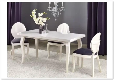 Стол обеденный Halmar MOZART 160 раскладной (белый)