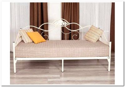 Кровать Federica (mod. AT-881) 90*200 см (Day bed), Белый (butter white)