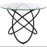 Стол обеденный Signal ORBIT 100 (прозрачный/черный)