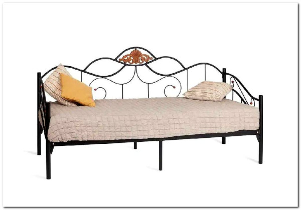 Купить Кровать Federica (mod. AT-881) 90*200 см (Day bed), красный дуб/черный с доставкой по России по цене производителя можно в магазине Другая мебель в Казани