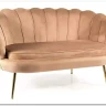 Диван SIGNAL CAMELLIA 2 Velvet Bluvel 28 (бежевый/золотой)