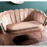 Диван SIGNAL CAMELLIA 2 Velvet Bluvel 28 (бежевый/золотой)