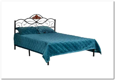 Кровать Federica (mod. AT-881) 160*200 (Queen bed), красный дуб/черный