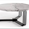 Стол журнальный Halmar ANTICA (белый мрамор/черный)