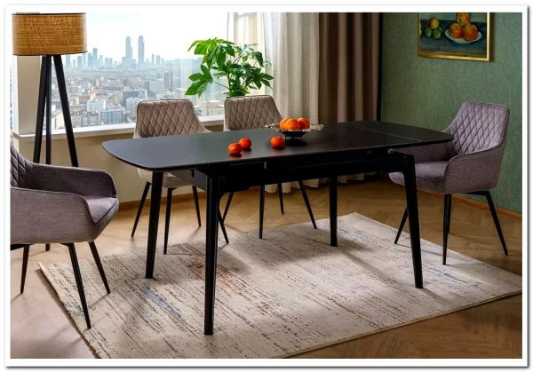 Стол обеденный Signal SENTO 120 (черный/черный)