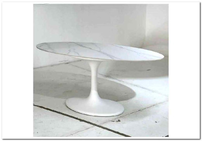 Стол AVOLA 180 MATT WHITE MARBLE SINTERED STONE / WHITE