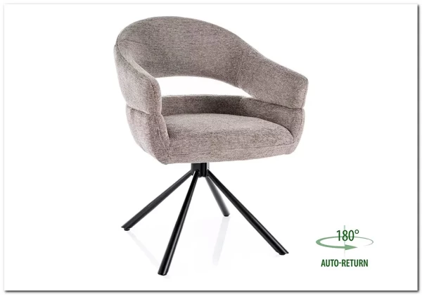 Стул кухонный Signal BORGO Raven 07 поворотный (серый/черный)