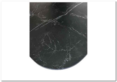 Стол AVOLA 180 MATT BLACK MARBLE SINTERED STONE/ BLACK