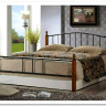 Купить Кровать AT-915 дерево гевея/металл 160*200 (Queen bed), красный дуб/черный с доставкой по России по цене производителя можно в магазине Другая мебель в Казани