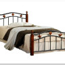 Купить Кровать AT-126 дерево гевея/металл 90*200 (Single bed), красный дуб/черный с доставкой по России по цене производителя можно в магазине Другая мебель в Казани