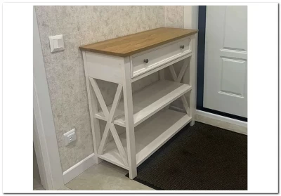 Консоль Форест белый воск/антик