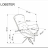 Кресло HALMAR LOBSTER бежевый/черный