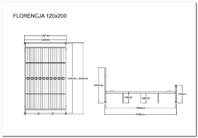 Кровать SIGNAL FLORENCJA 120/200 (белый)