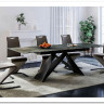 Стол обеденный Signal WESTIN Ceramic 160 раскладной (бирюзовый Ossido Verde/черный мат)