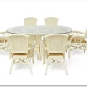Комплект обеденный "ANDREA GRAND" (стол+6 кресел) TCH White (белый)