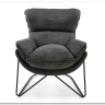 Кресло Halmar VOLKER темно-серый/черный