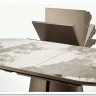 Стол обеденный Halmar ROBINSON (бежевый мрамор/капучино/черный)