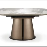 Стол обеденный Halmar ROBINSON (бежевый мрамор/капучино/черный)
