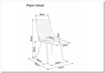 Стул кухонный SIGNAL PIANO VELVET (античный розовый/черный/золотой)