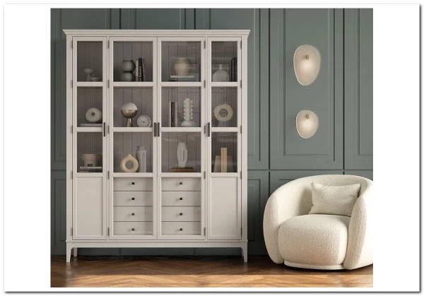 Шкаф для книг Квадро-С 422С/04 из массива сосны