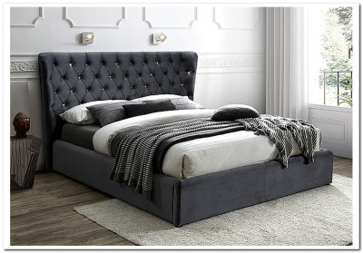 Кровать Signal CARVEN VELVET BLUVEL 14 (серый) 160/200
