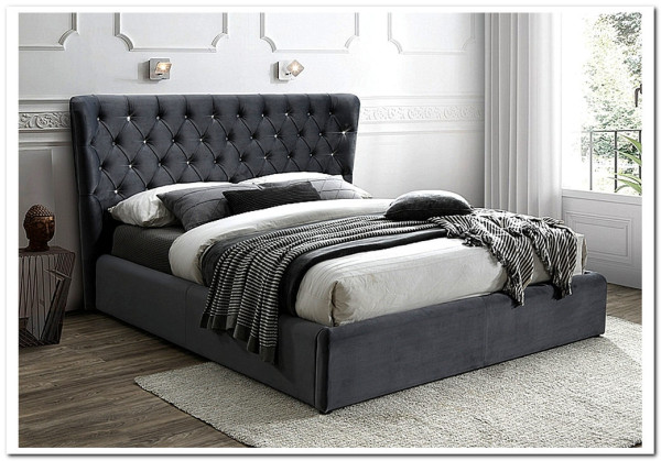 Кровать Signal CARVEN VELVET BLUVEL 14 (серый) 160/200