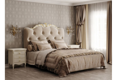 Кровать с мягким изголовьем 140*200 Romantic R714D-K02-AG-B01