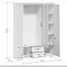Купить Шкаф Кентаки SZF5D2S белый BRW  с доставкой по России по цене производителя можно в магазине Другая мебель в Казани