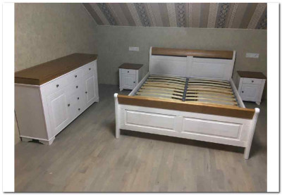 Кровать Бейли (массив) с ящиками 180х200
