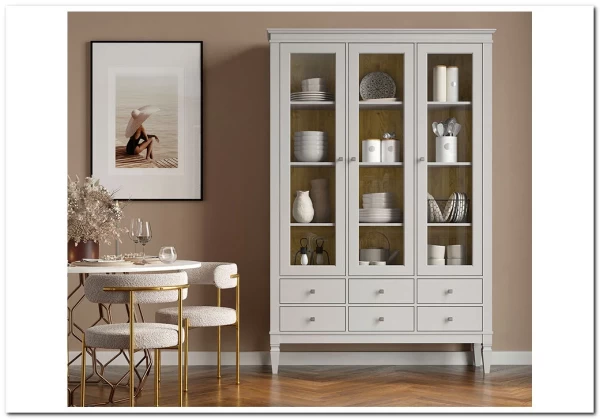 Шкаф для посуды "Ольса-С" 306 из массива сосны