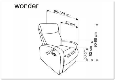 Кресло HALMAR WONDER раскладное, горчичный