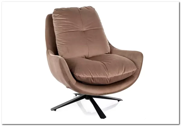 Кресло Signal VIVIEN Velvet (темный бежевый/черный)