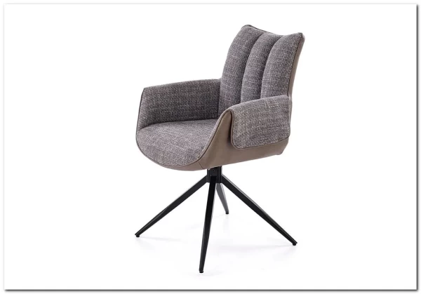 Стул кухонный Halmar K579 поворотный (серый/черный)