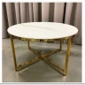 Стол журнальный Signal SALMA эффект белого мрамора/золотой
