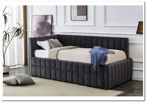 Кровать Halmar DERBY (серый) 90/200