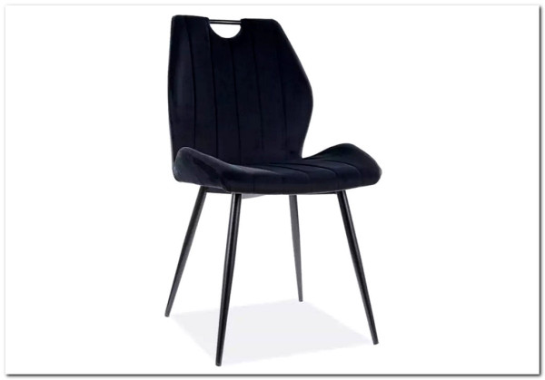 Стул кухонный ARCO VELVET  Signal (черный/черный)