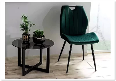 Стул кухонный ARCO VELVET  Signal (зеленый/черный)