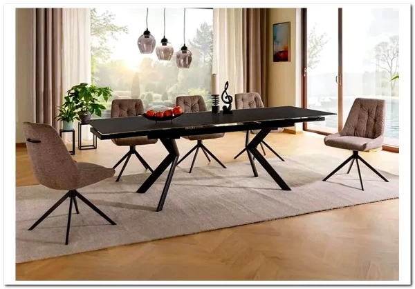 Стол обеденный Signal NORTON 160 (черный/черный)