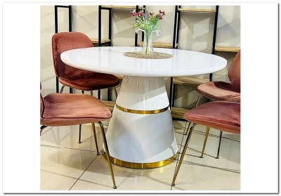 Стол обеденный Halmar VEGAS белый/золотой